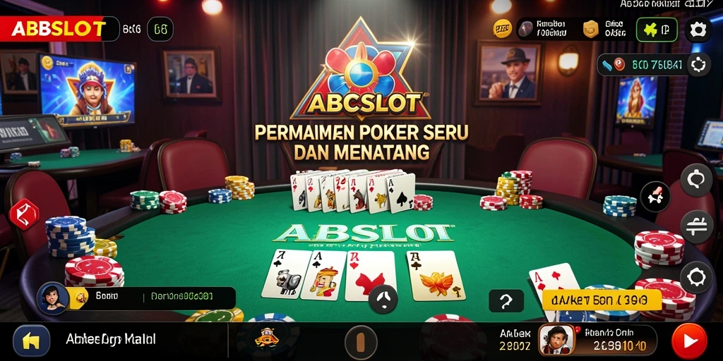 Tampilan gameplay Poker yang mendebarkan di ABCSLOT.