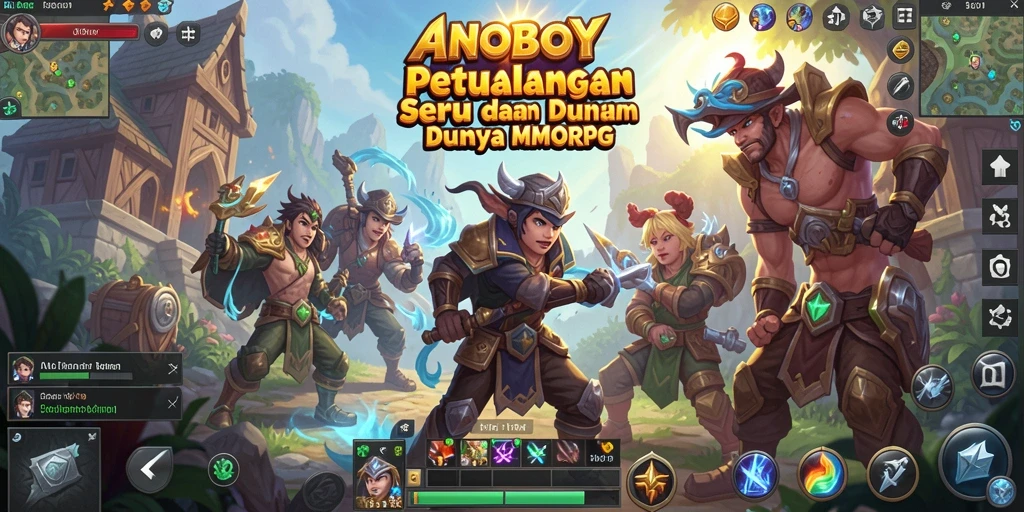 Tampilan gameplay ANOBOY yang menakjubkan di dunia MMORPG.