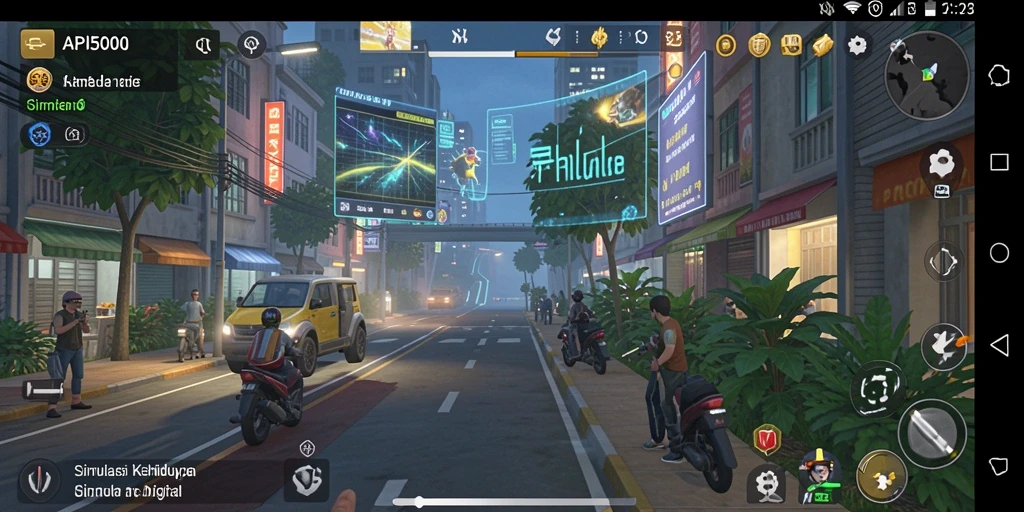 Screenshot gameplay menunjukkan interaksi karakter yang menarik.