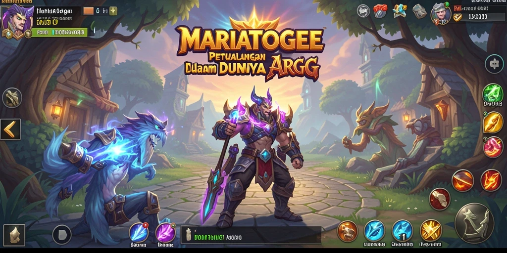 Screenshot gameplay MARIATOGEL menampilkan aksi heroik dalam petualangan ARPG.