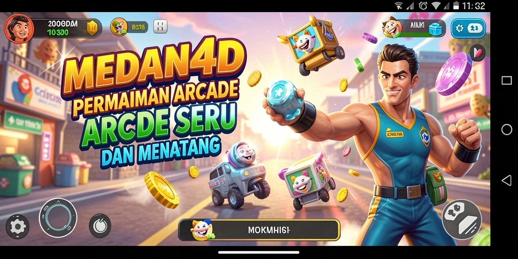 Screenshot gameplay MEDAN4D menampilkan aksi seru di arena permainan.