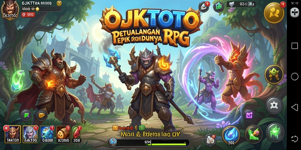 Tampilan screenshot utama OJKTOTO menampilkan aksi pertarungan yang seru.