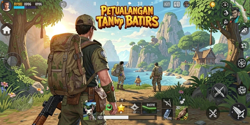 Screenshot gameplay RP886 menampilkan dunia terbuka yang menakjubkan.