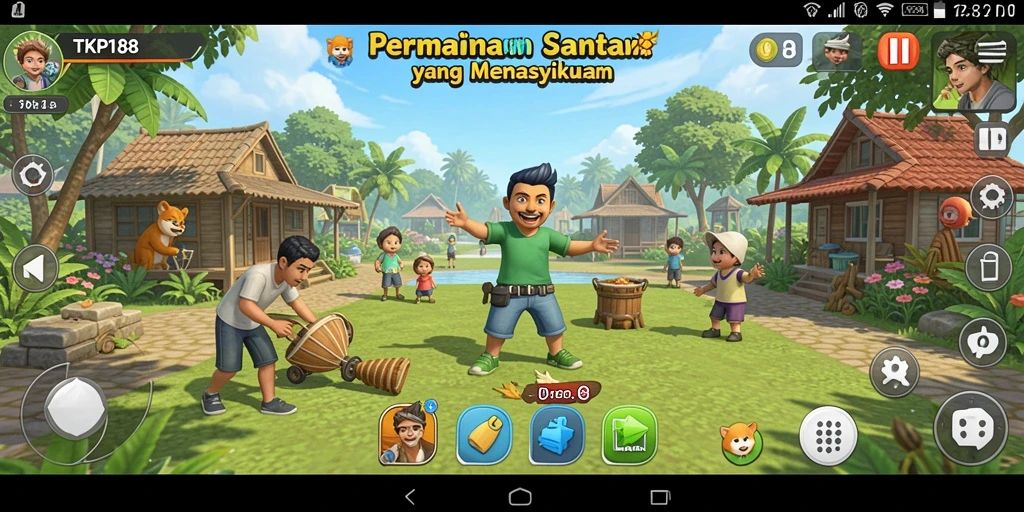 Tampilan gameplay TKP188 yang cerah dan menarik.