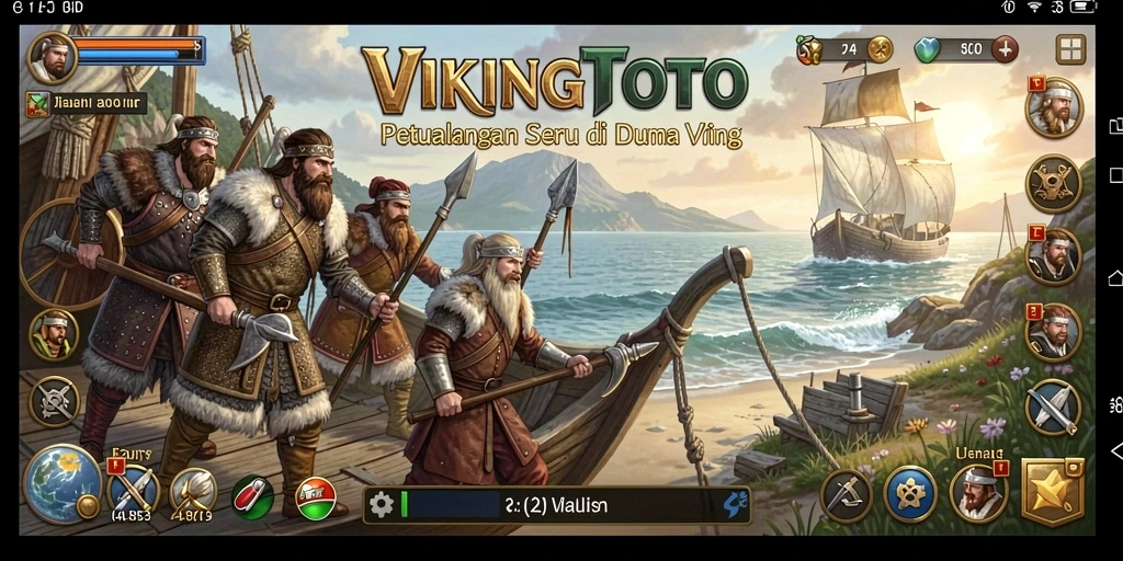 Tampilan gameplay seru dari VIKINGTOTO di dunia Viking.